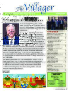 An Official Publication of the Village of Colonie  A Message from the Mayor…