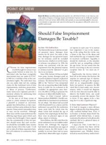 Should False Imprisonment Damages Be Taxable - July/August 2009