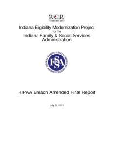 Indiana Eligibility Modernization Project for the Indiana Family & Social Services Administration