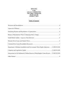 Minutes of the Water Resources  Committee