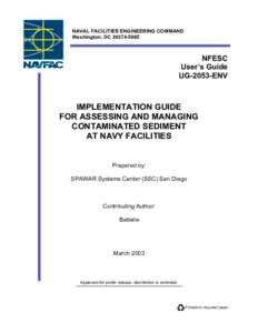 Implementation Guide for Assessing and Managing Contaminated Sediment at Navy Facilities