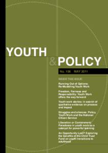 YOUTH  & POLICY No. 106  MAYINSIDE THIS ISSUE: