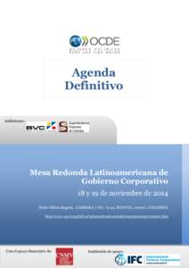 Agenda Definitivo Anfitriones : Mesa Redonda Latinoamericana de Gobierno Corporativo