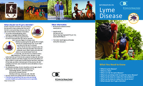 INFORMATION ON  Lyme Disease  What should I do if I get a tick bite?