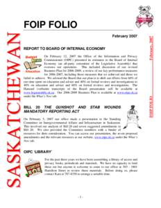 Microsoft Word - FOIP FOLIO -- February 2007.doc