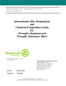 SAE steel grades / Steels / Aluminium alloys / Alloys / Aluminium alloy