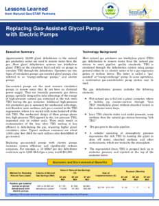 Glycol dehydration / Pump / Natural gas / Triethylene glycol / Chemistry / Chemical engineering / Unit processes