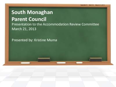 Appendix D  South Monaghan Parent Council  Item 5.4