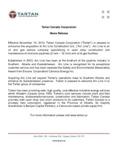 Cenovus Energy / Encana / Canada / Tartan / Saskatchewan / Economy of Canada / S&P/TSX Composite Index / S&P/TSX 60 Index