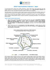 OECD Trade Facilitation Indicators – Japan To help governments improve their border procedures, reduce trade costs, boost trade flows and reap greater benefits from international trade, OECD has developed a set of trad