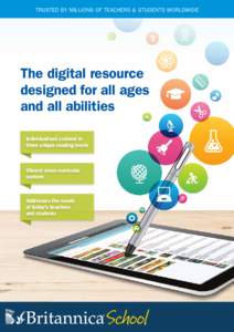 TRUSTED BY MILLIONS OF TEACHERS & STUDENTS WORLDWIDE  The digital resource designed for all ages and all abilities Individualised content in