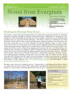 SUMMER[removed]www.evergreenheritagecenter.org VOLUME 5, ISSUE 2