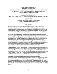 Environmental data / National Oceanic and Atmospheric Administration / Integrated Ocean Observing System / Ocean thermal energy conversion / National Estuarine Research Reserve / National Integrated Drought Information System / Coastal Zone Management Act / Global warming / Office of Oceanic and Atmospheric Research / Energy / Earth / Environment