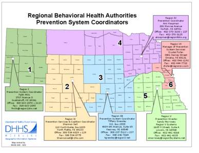 Regional Behavioral Health Authorities Prevention System Coordinators Boyd Keya Paha Dawes