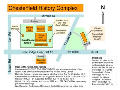 N  Chesterfield History Complex Mimms Dr Parking