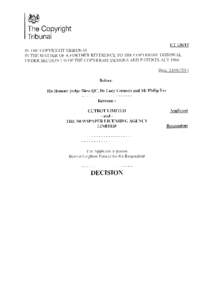 Copyright Tribunal Decision (CT120/12)