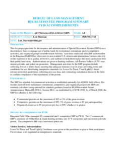 United States Department of the Interior / Wildland fire suppression / Fee / Kingman / Leave No Trace / Rake / Recreation / United States / Environment of the United States / Bureau of Land Management / Conservation in the United States