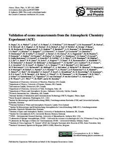 Atmos. Chem. Phys., 9, 287–343, 2009 www.atmos-chem-phys.net/ © Author(sThis work is distributed under the Creative Commons Attribution 3.0 License.  Atmospheric