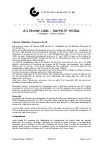 B.P. 95 – 75262 PARIS Cedex 06 site FFG : http://ffg.JeuDeGo.org AG Février 2006 – RAPPORT MORAL Rédacteur : Emeric Salmon