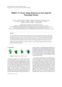 Eurographics Workshop on 3D Object RetrievalH. Laga, T. Schreck, A. Ferreira, A. Godil, and I. Pratikakis (Editors) SHREC’11 Track: Shape Retrieval on Non-rigid 3D Watertight Meshes Z. Lian1,2 , A. Godil1 , B. 