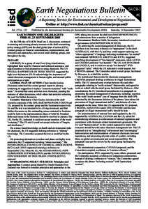 iisd Vol. 15 No. 123 Earth Negotiations Bulletin  SAICM-3