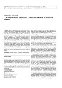 Published in International Journal of Information Security; Volume 8, Number 4; August 2009 The original publication is available at www.springerlink.com; DOI[removed]s10207[removed]Richard Shay · Elisa Bertino  A Co