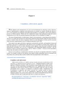 142 – 6. COMPLIANCE, ENFORCEMENT, APPEALS  Chapter 6 Compliance, enforcement, appeals