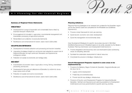 Part[removed]Planning for the Central Regions Summary of Regional Vision Statements