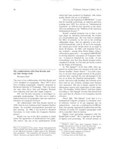 Publishing / Donald Knuth / TeX / AMS Euler / Hermann Zapf / Metafont / Computer Modern / Zapfino / Font / Typography / Graphic design / Typesetting