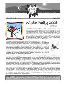 Volume 12, No. 1  Spring 2008 Winter RallyDavid Hall