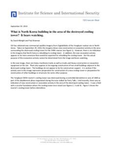 Nuclear proliferation / Chemical engineering / Engineering / Cooling tower / DigitalGlobe / ISIS / Technology / Heating /  ventilating /  and air conditioning / Institute for Science and International Security