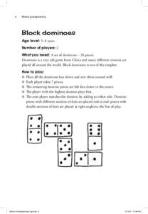 6	  Modern grandparenting Block dominoes Age level: 5–8 years