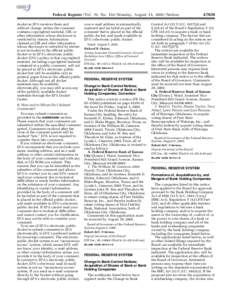 Federal Register / Vol. 70, No[removed]Monday, August 15, [removed]Notices docket as EPA receives them and without change, unless the comment contains copyrighted material, CBI, or other information whose disclosure is rest