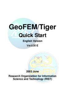 GeoFEM/Tiger Quick Start English Version Ver.6.00 EJune