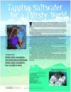 Tapping Saltwater for a Thirsty World T By Melissa Stewart