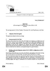 [removed]EUROPEAN PARLIAMENT Delegation for relations with Afghanistan  D-AF_PV[removed]