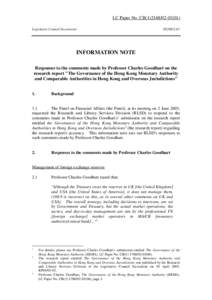 LC Paper No. CB[removed]) Legislative Council Secretariat IN29[removed]INFORMATION NOTE