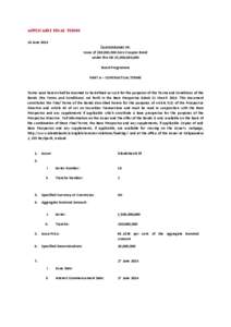 APPLICABLE FINAL TERMS 24 June 2014 ÍSLANDSBANKI HF. Issue of 260,000,000 Zero Coupon Bond under the ISK 25,000,000,000 Bond Programme