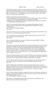 TIPTON, IOWA  January 29, 2015 The Cedar County Board of Supervisors met in regular session at 8:30 a.m., January 29, 2015 with the following members present: Smith, Gaul, Kaufmann and Chairperson Deerberg. Sup.