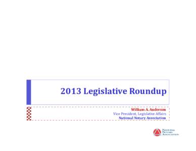 Microsoft PowerPoint - FINAL 2013 NASS Legislative Roundup