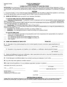 MUNICIPAL PETITION[removed]STATE OF CONNECTICUT LABOR DEPARTMENT CONNECTICUT STATE BOARD OF LABOR RELATIONS