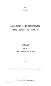 1973 VICTORIA MELBOURNE RAIL