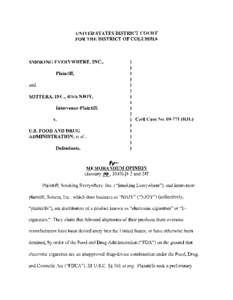 Smoking / Habits / Food and Drug Administration / Electronic cigarette / FDA v. Brown & Williamson Tobacco Corp. / Family Smoking Prevention and Tobacco Control Act / Cigarette / Nicotine / Tobacco smoking / Human behavior / Ethics / Tobacco