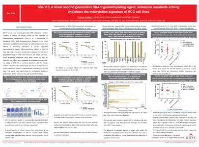 Epigenetics / Hepatology / Hepatocellular carcinoma / Sorafenib / Hep G2 / DNA methylation / Methylation / Liver cancer / Hypomethylating agent / Biology / Chemistry / Genetics