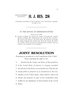 IA  110TH CONGRESS 1ST SESSION  H. J. RES. 28