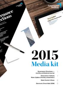 2015 Media kit Governance Directions — monthly professional journal  1