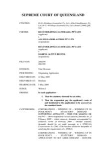 Ri-Co Holdings (Australia) Pty Ltd v Allied Sandblasters Pty Ltd; Ri-Co Holdings (Australia) Pty Ltd v BeutelQSC 122