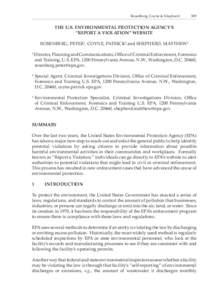 Earth / Environmental law / Special agent / Pollution in the United States / Medical Waste Tracking Act / Environmental protection / Environment / United States Environmental Protection Agency