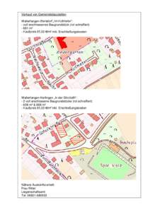 Verkauf von Gemeindebaustellen Wallerfangen-Ittersdorf „Im Kollmeter“: - voll erschlossenes Baugrundstück (rot schraffiert[removed]m² - Kaufpreis 85,00 €/m² inkl. Erschließungskosten