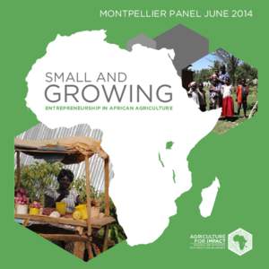 MONTPELLIER PANEL JUNE[removed]SMALL AND GROWING ENTREPRENEURSHIP IN AFRICAN AGRICULTURE